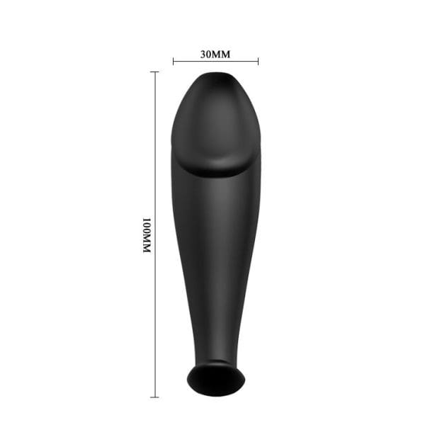 PRETTY LOVE - SILICONE ANAL PLUG PENIS FORM AND 12 VIBRATION MODES BLACK 4